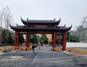 防腐木門樓