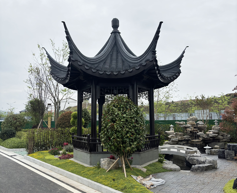 防腐木涼亭